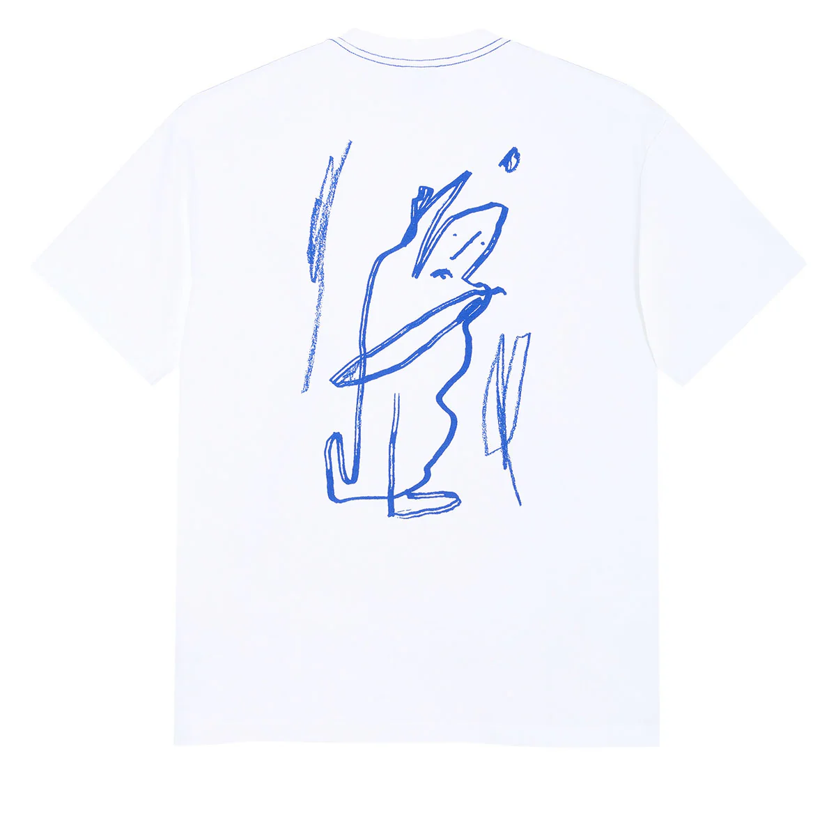 Polar Doodle Contrast T-Shirt - White/Ultramarine