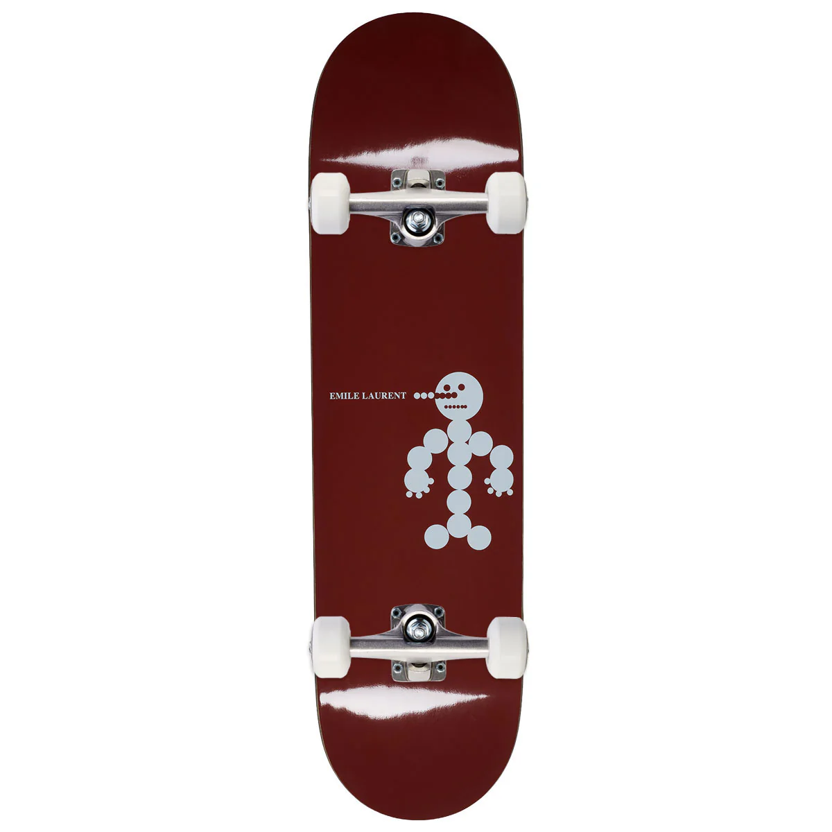 Polar Emile Laurent Snowman Skateboard Complete - Wine - 8.25"