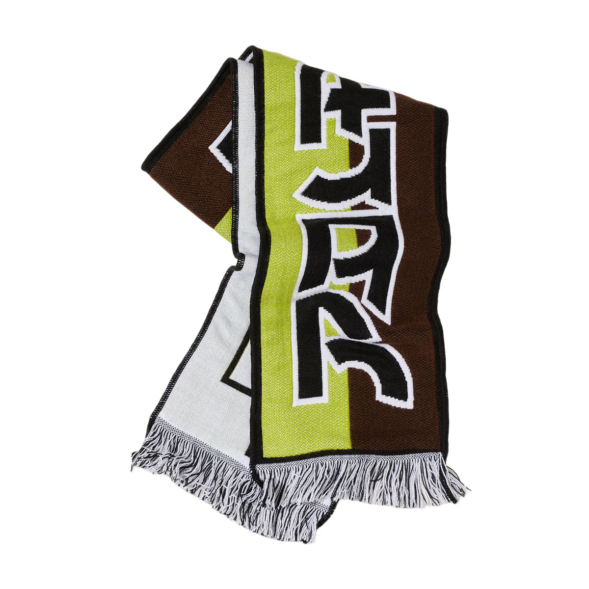 Polar Football Squares Scarf - Green/Brown