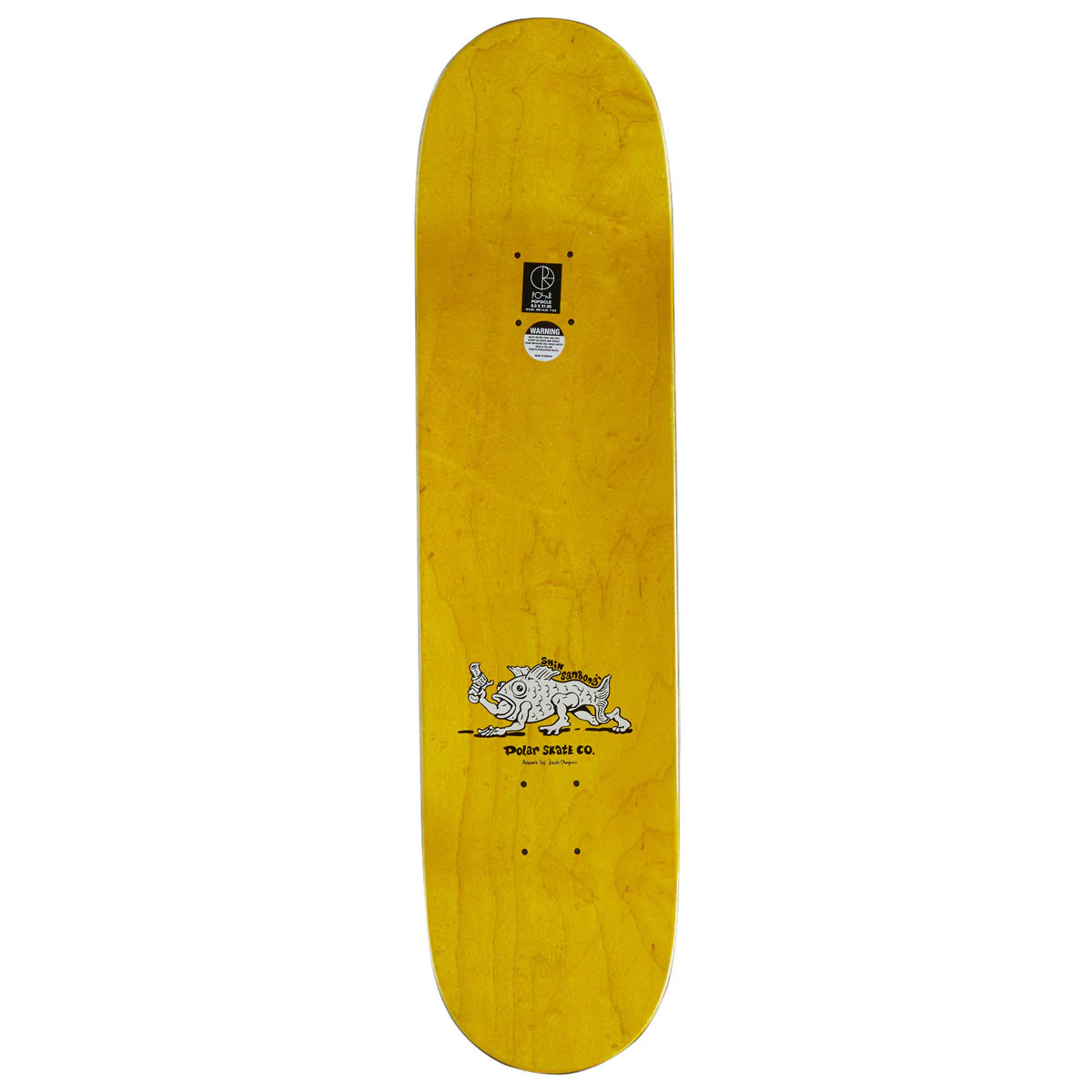 Polar Shin Sanbongi Bongi Boy Skateboard Deck - Yellow - 8.00" - Image 2