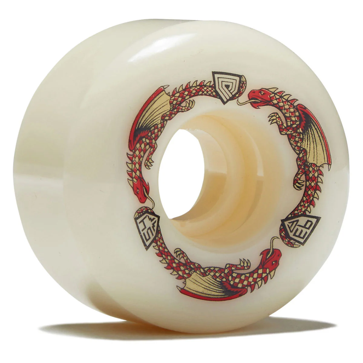 Powell-Peralta Dragon Formula 93a A2 Skateboard Wheels - Off White II - 54mm