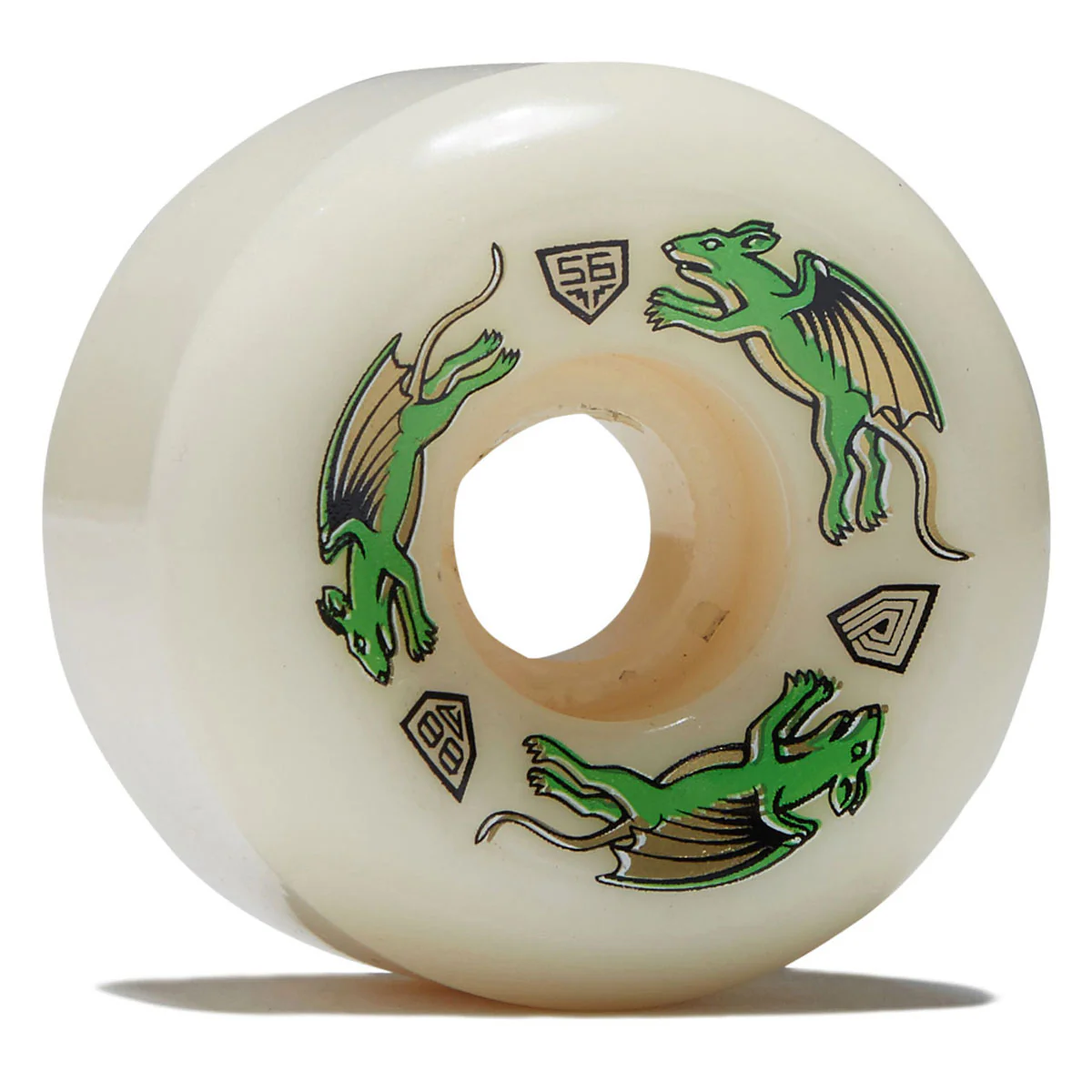 Powell-Peralta Dragon Formula Nano Rat 88a AV6 Skateboard Wheels - Off White - 56mm