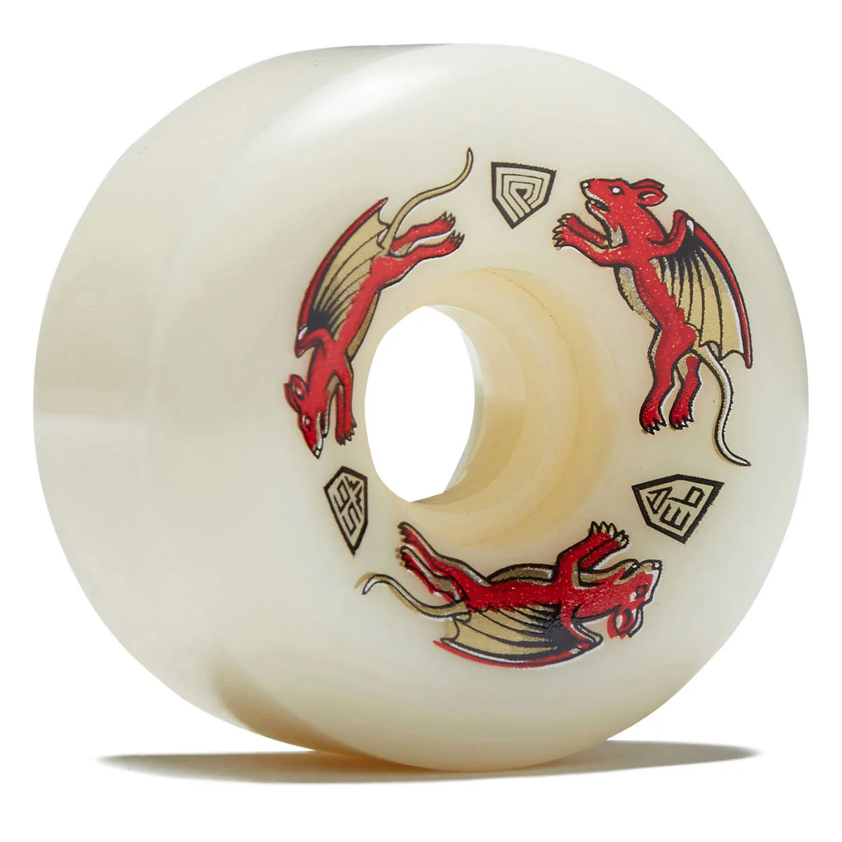 Powell-Peralta Dragon Formula Nano Rat 93a V6 Skateboard Wheels - Off White - 56mm