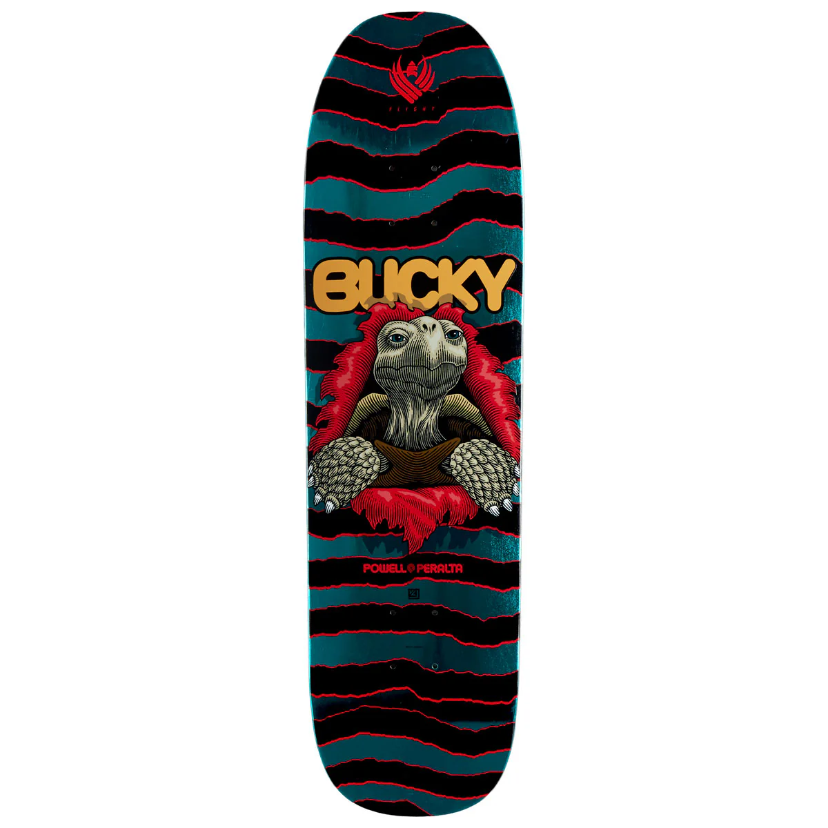 Powell-Peralta Flight Bucky Lasek Tortoise 05 Skateboard Deck - Turquoise Foil - 8.62"
