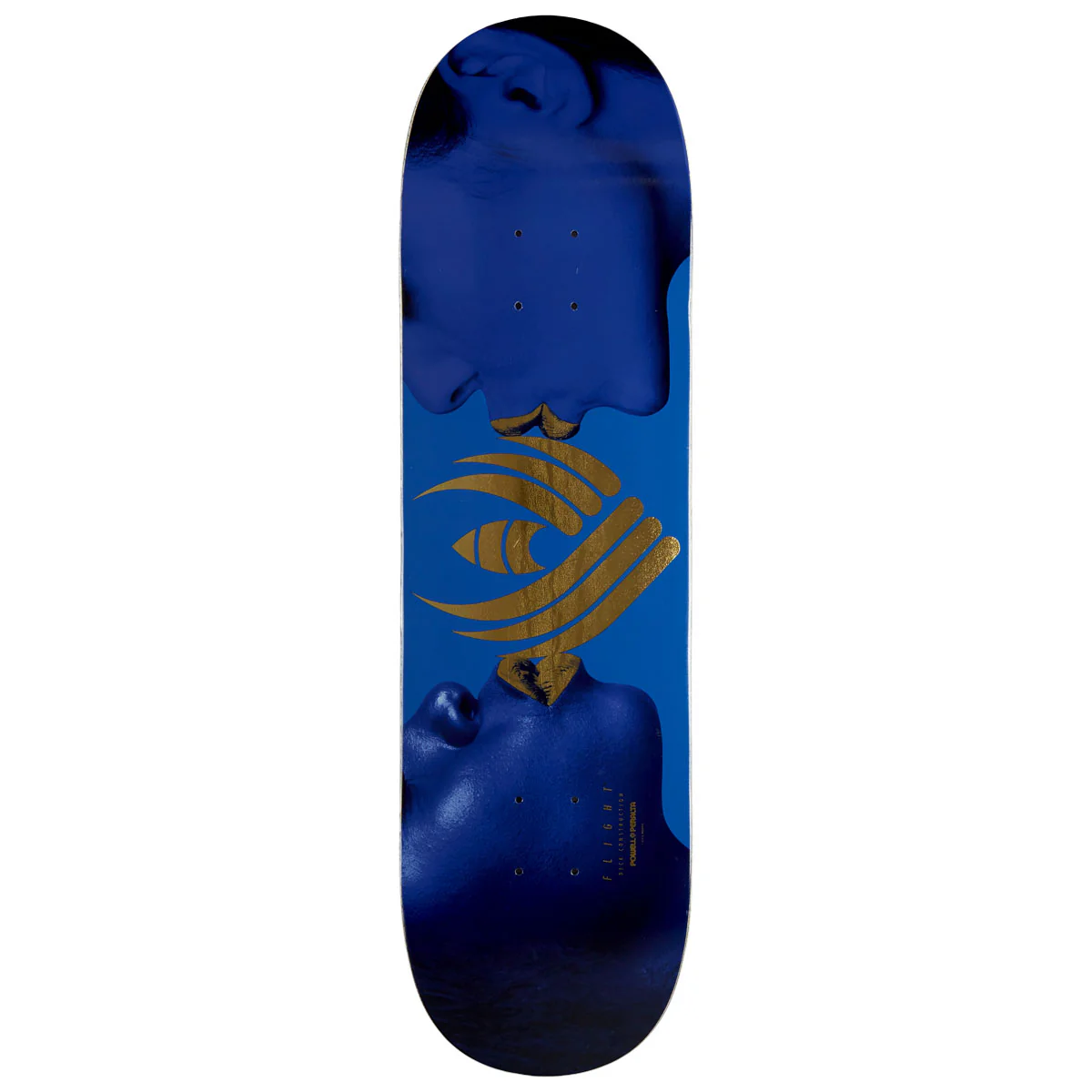 Powell-Peralta Flight Kiss Skateboard Deck - Blue/Gold Foil - 8.63"
