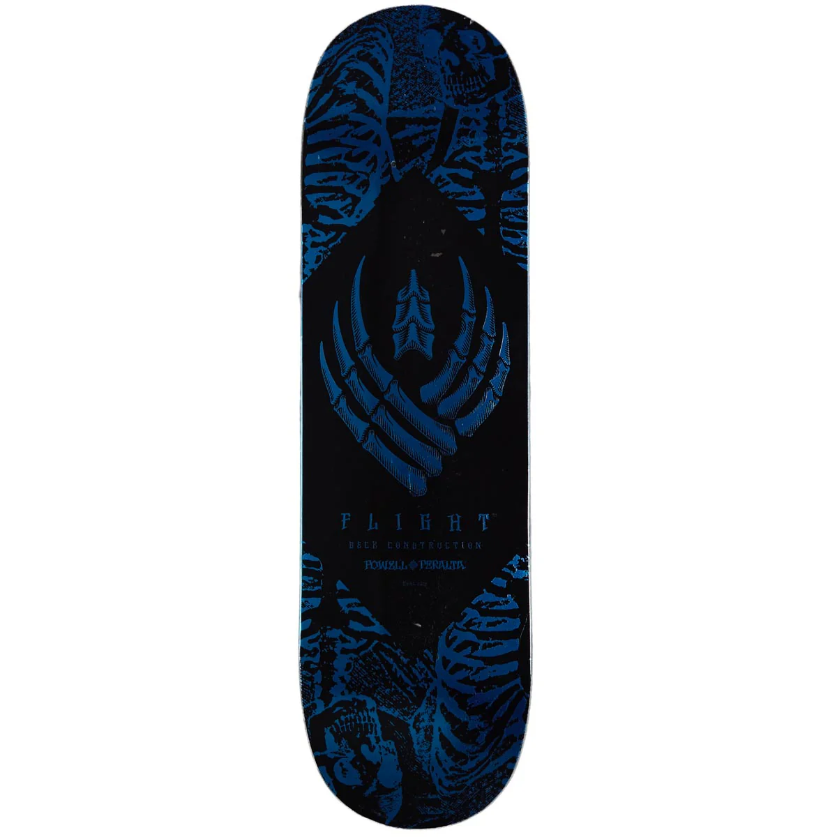 Powell-Peralta Flight Skeleton Skateboard Deck - Blue Foil - 8.75"