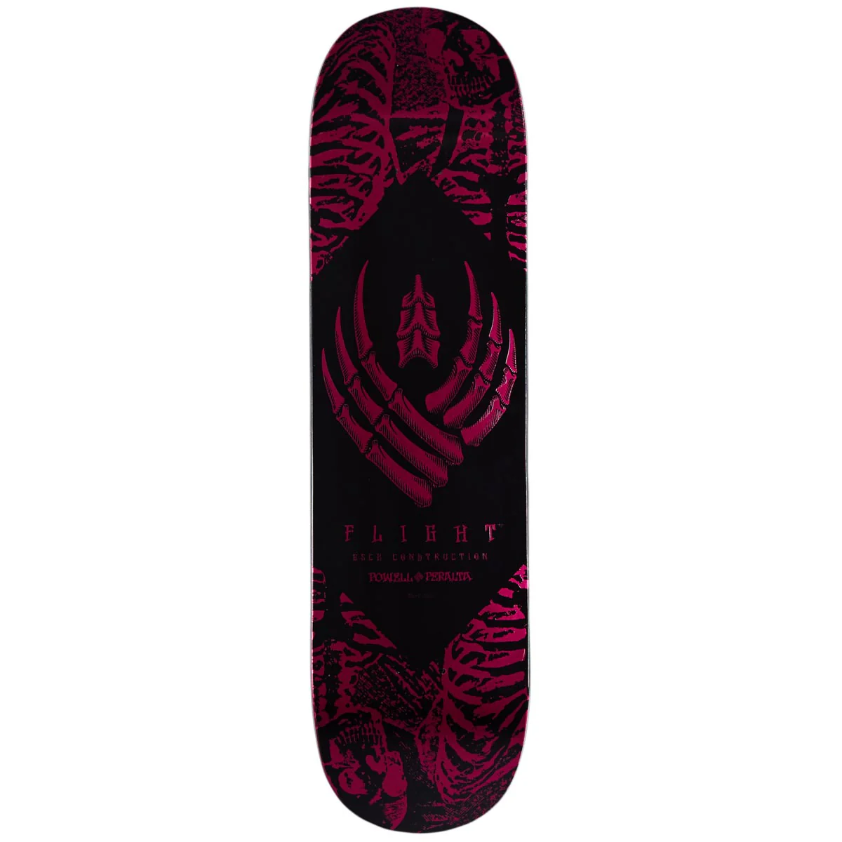 Powell-Peralta Flight Skeleton Skateboard Deck - Pink Foil - 8.00"