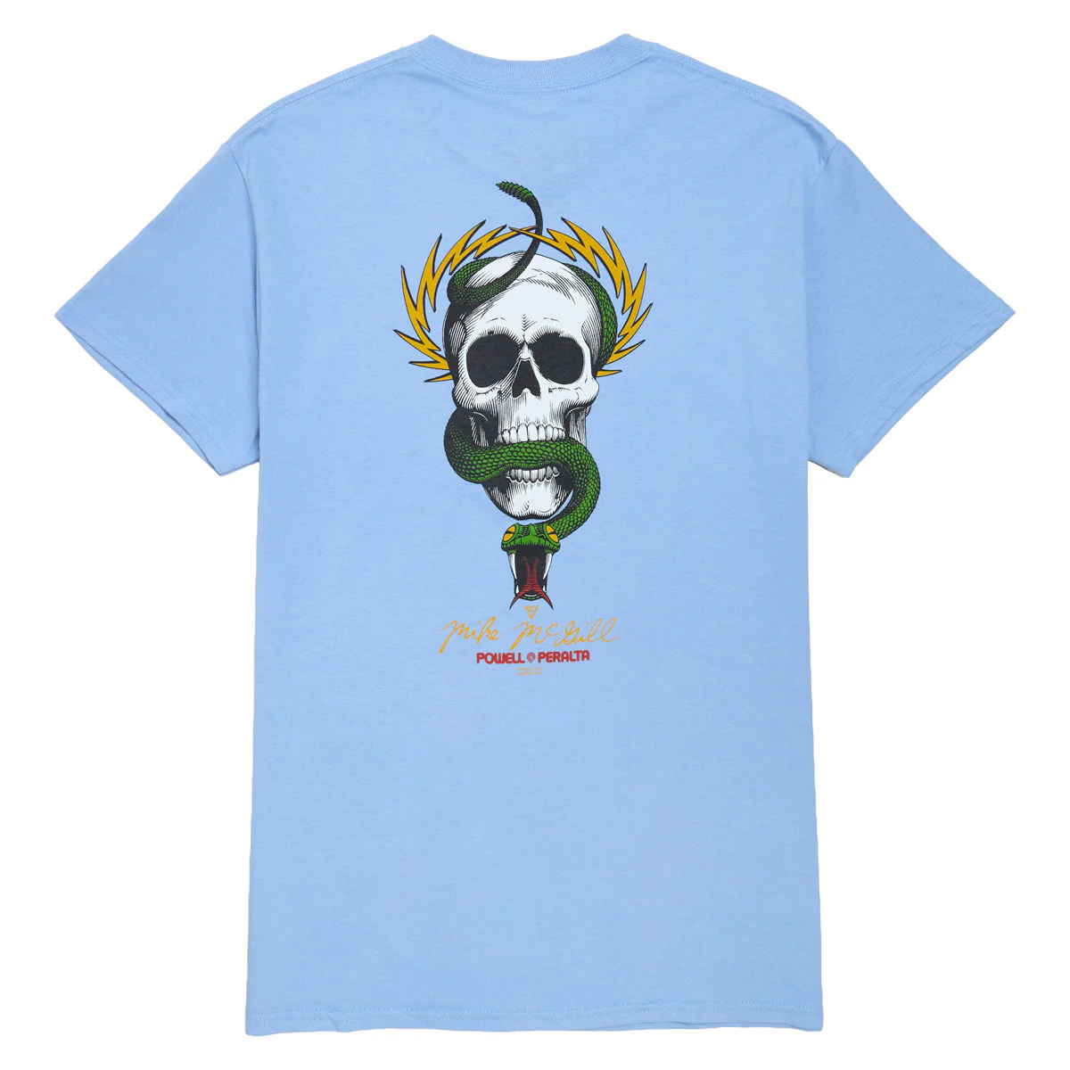 Powell-Peralta McGill Skull And Snake T-Shirt - Carolina Blue