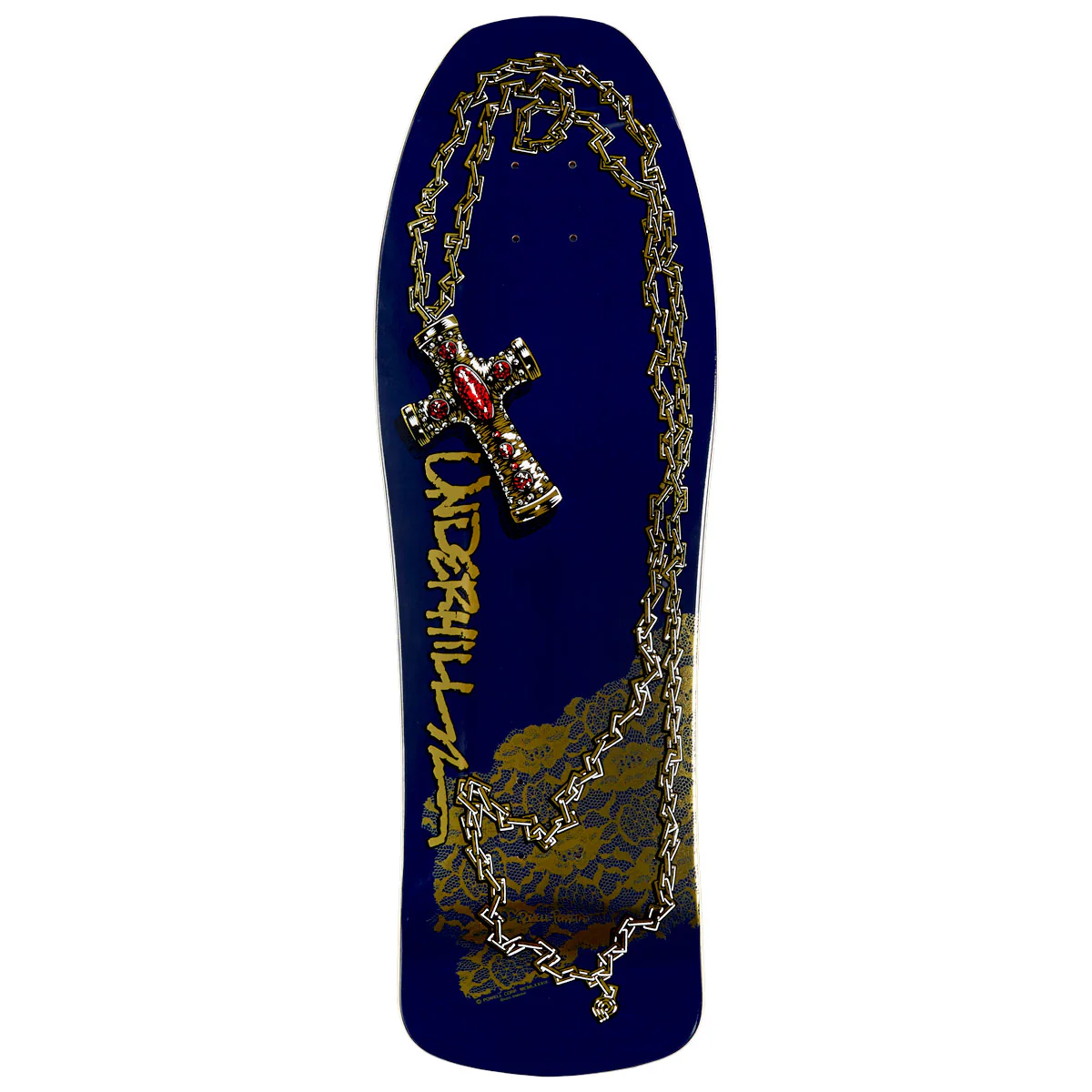 Powell-Peralta Ray Underhill OG Cross 04 Skateboard Deck - Navy/Gold Foil - 10.00"