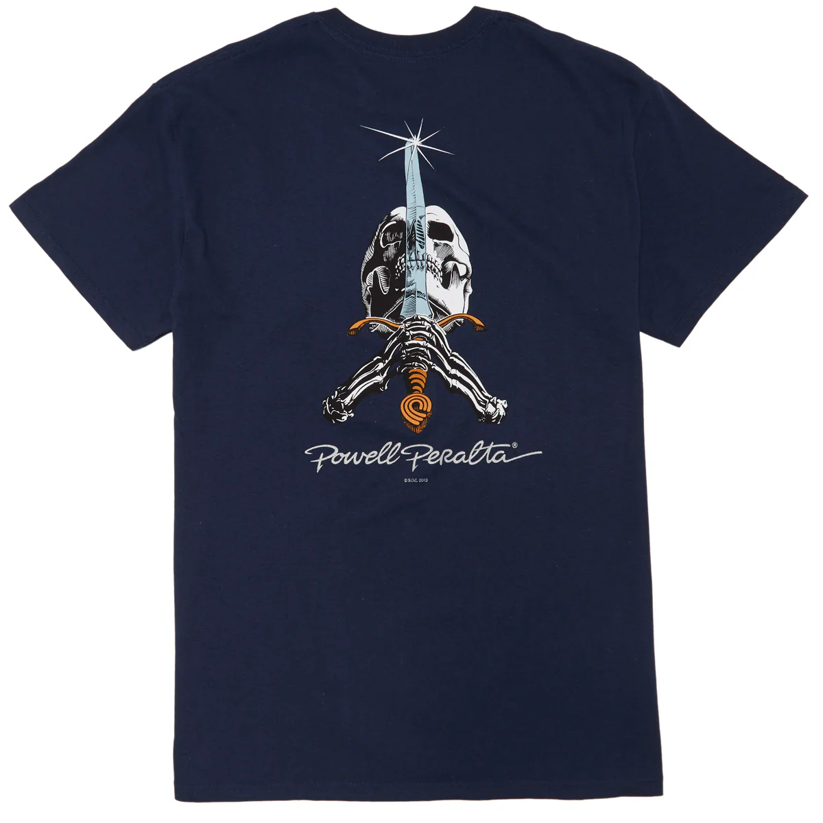 Powell-Peralta Skull And Sword T-Shirt - Navy