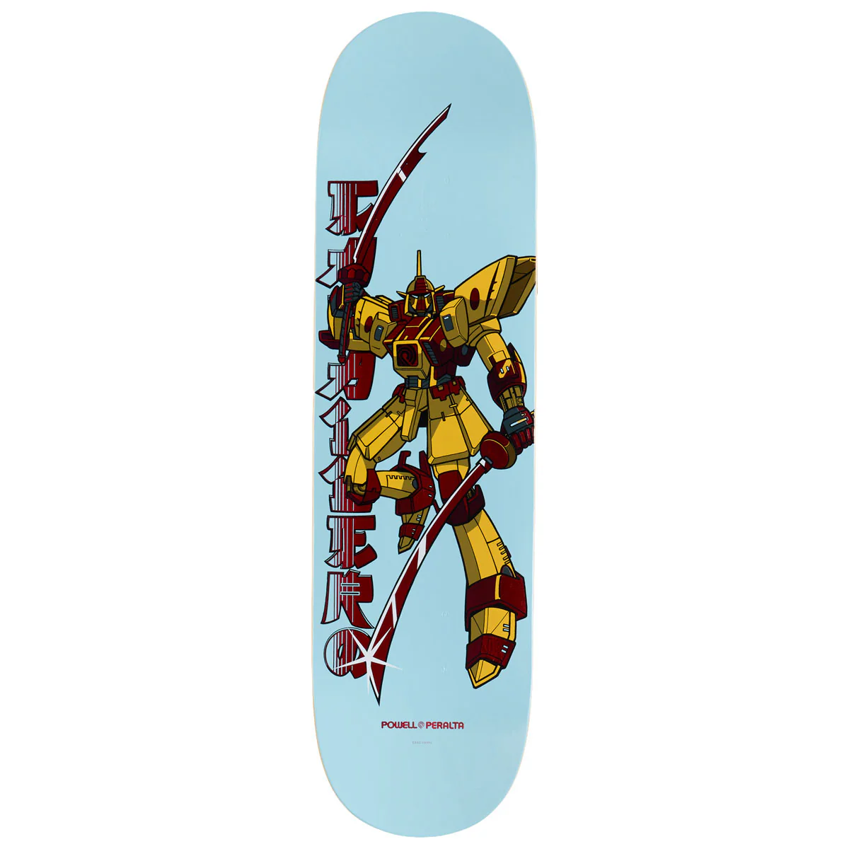 Powell-Peralta Steve Caballero Gundam Skateboard Deck - Light Blue/Red Foil - 8.50"