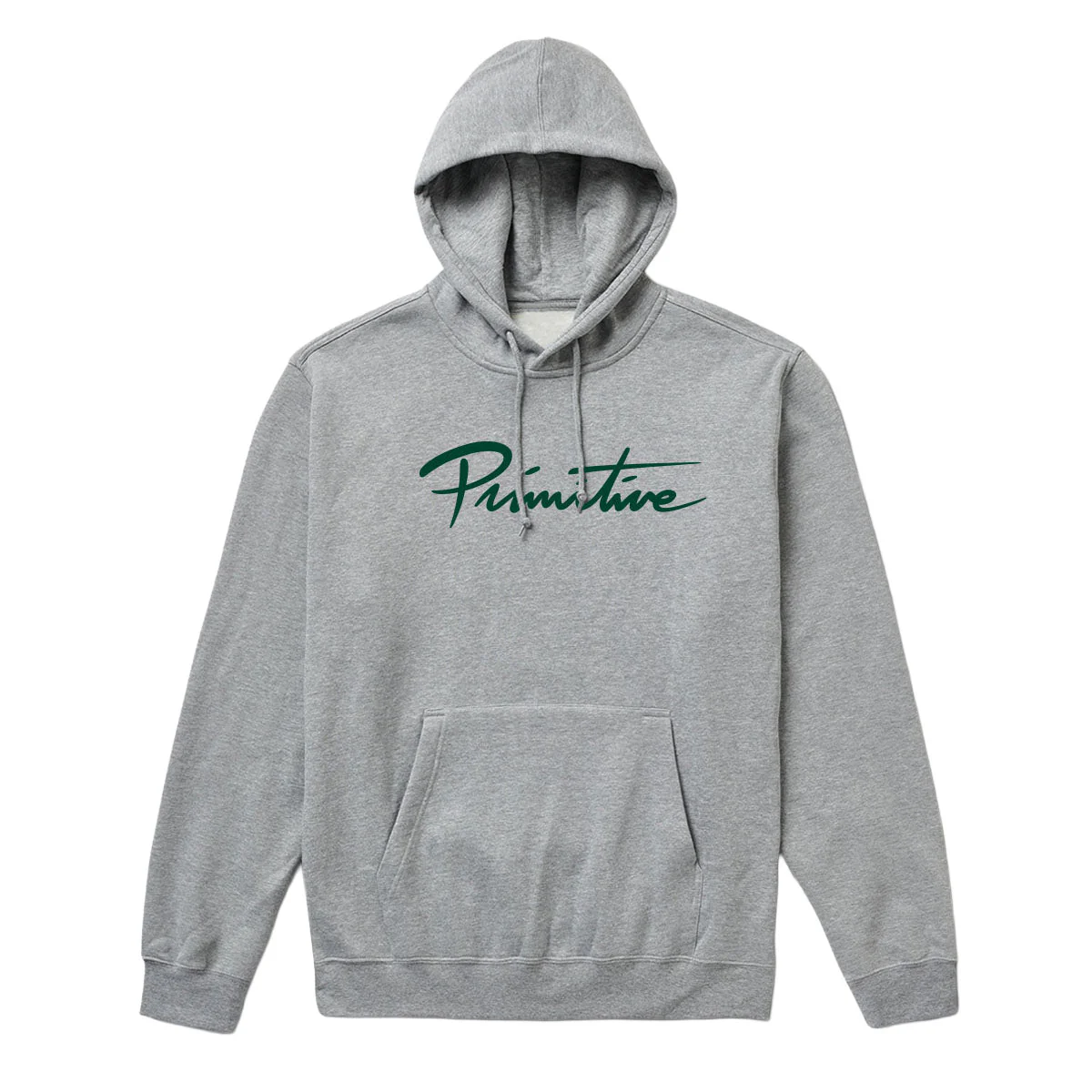 Primitive Nuevo Script Hoodie - Heather Grey/Green