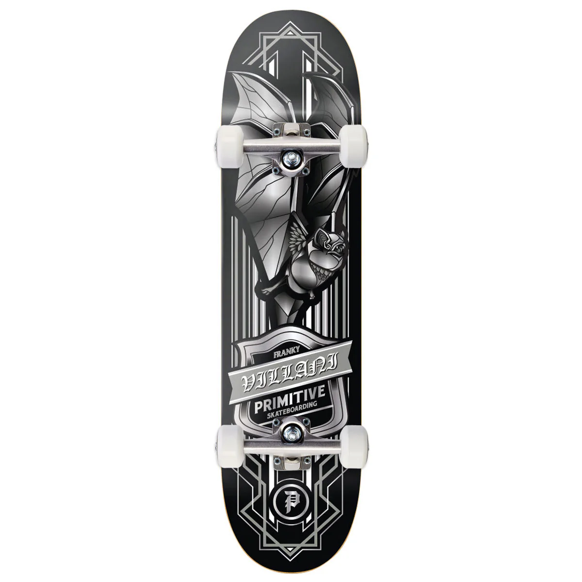 Primitive Villani Bat Skateboard Complete - Black - 8.50"