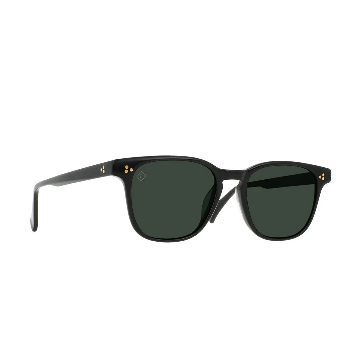 Raen Alvez 54 Sunglasses - Recycled Black/Green Polarized