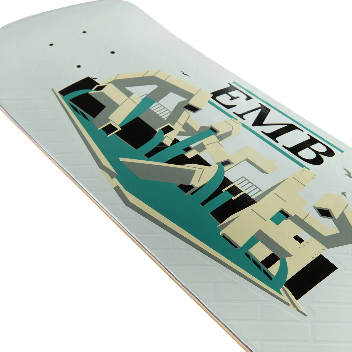 Real EMB Team Skateboard Deck - White - 8.25" - Image 4