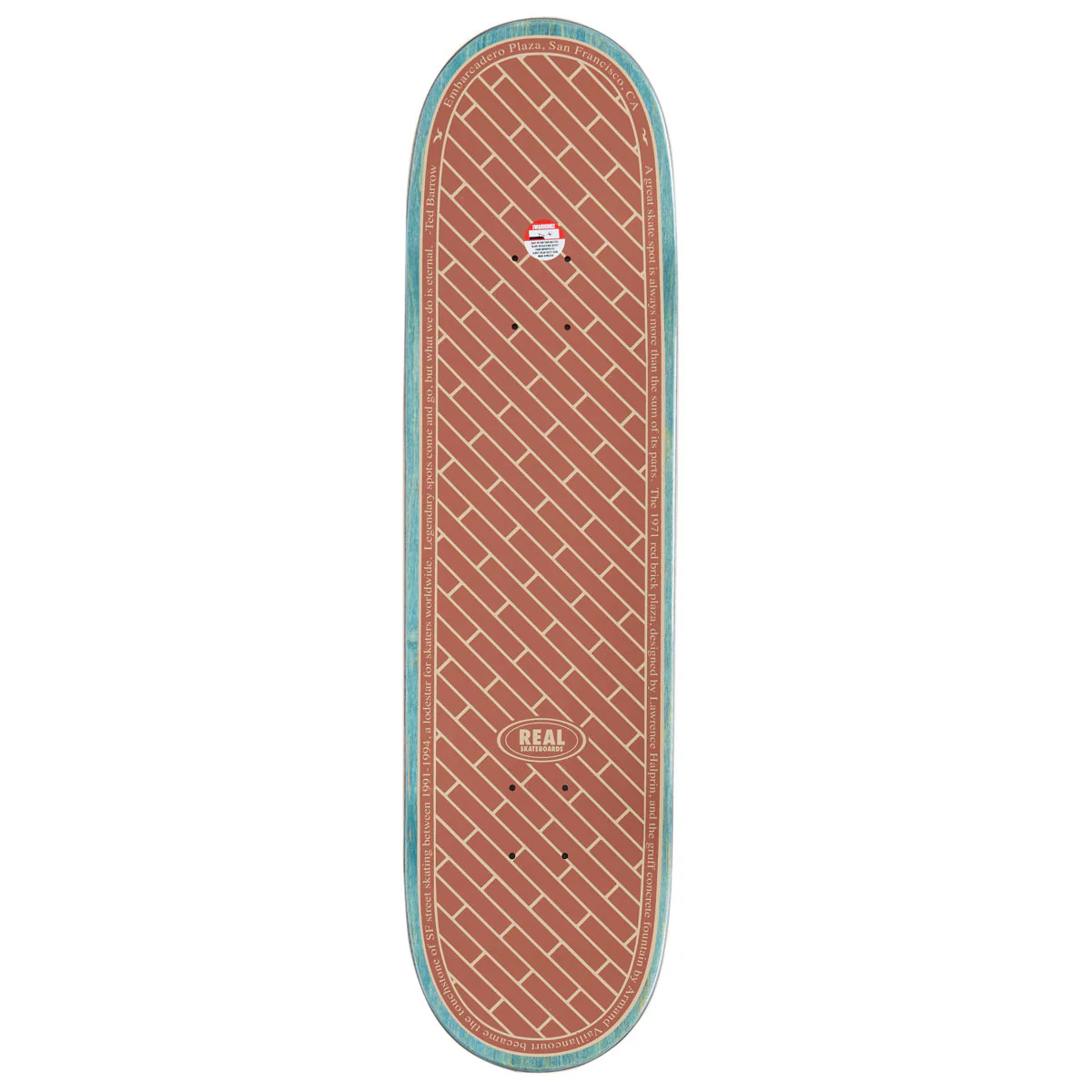 Real EMB Team Skateboard Deck - White - 8.50" - Image 2