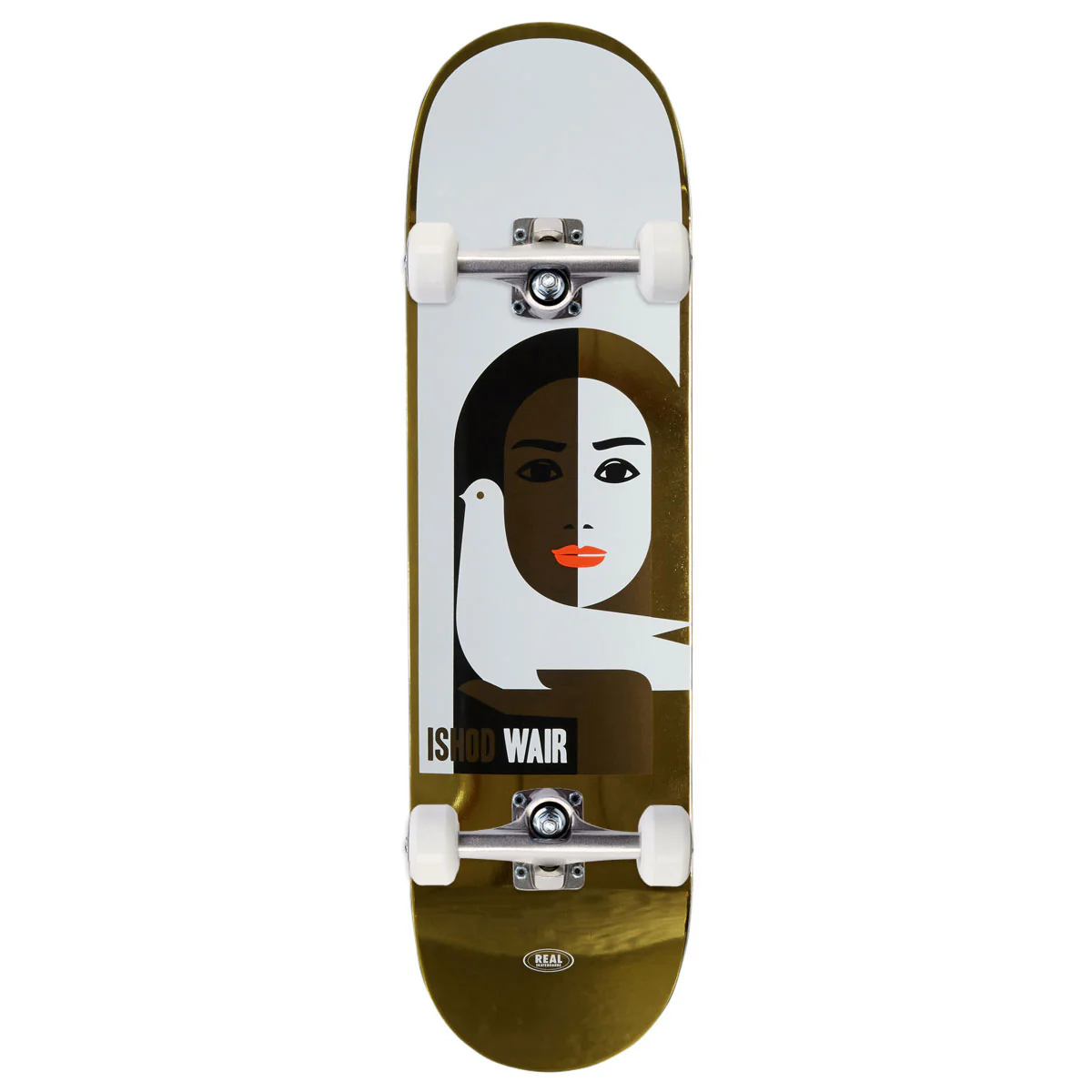 Real Ishod Peace LTD Foil DBX Skateboard Complete - Gold - 8.50"