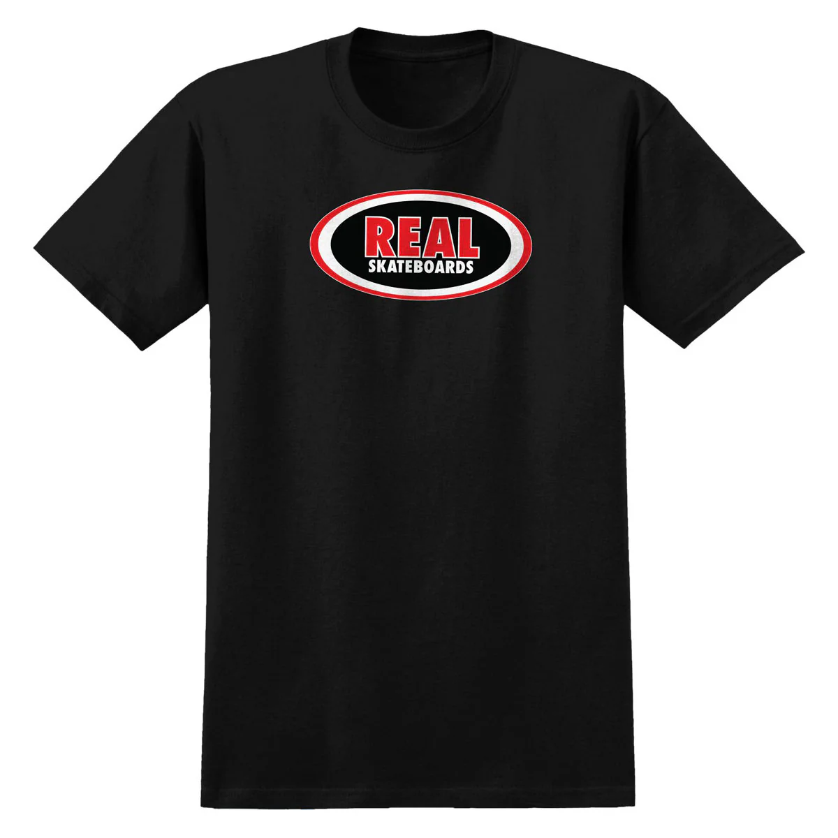 Real Oval T-Shirt - Black/Red/White