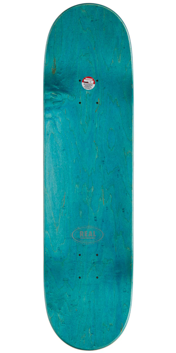 Real Team Classic Oval Skateboard Deck - Blue - 8.50" - Image 2