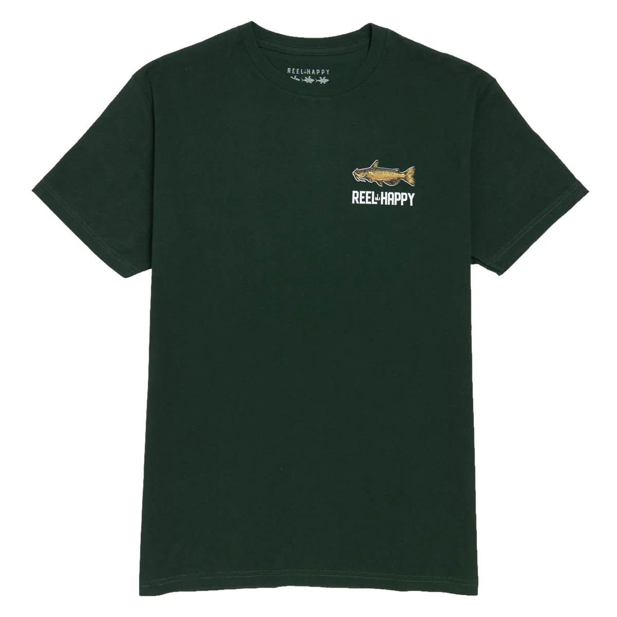 Reel Happy Freshies T-Shirt - Forest Green - Image 2