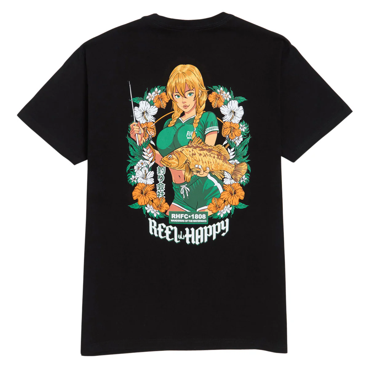 Reel Happy Goldie T-Shirt - Black