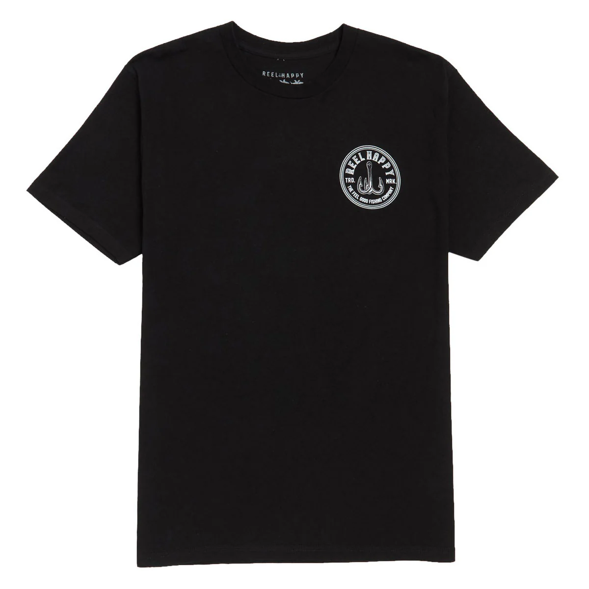 Reel Happy Treble Hook T-Shirt - Black - Image 2