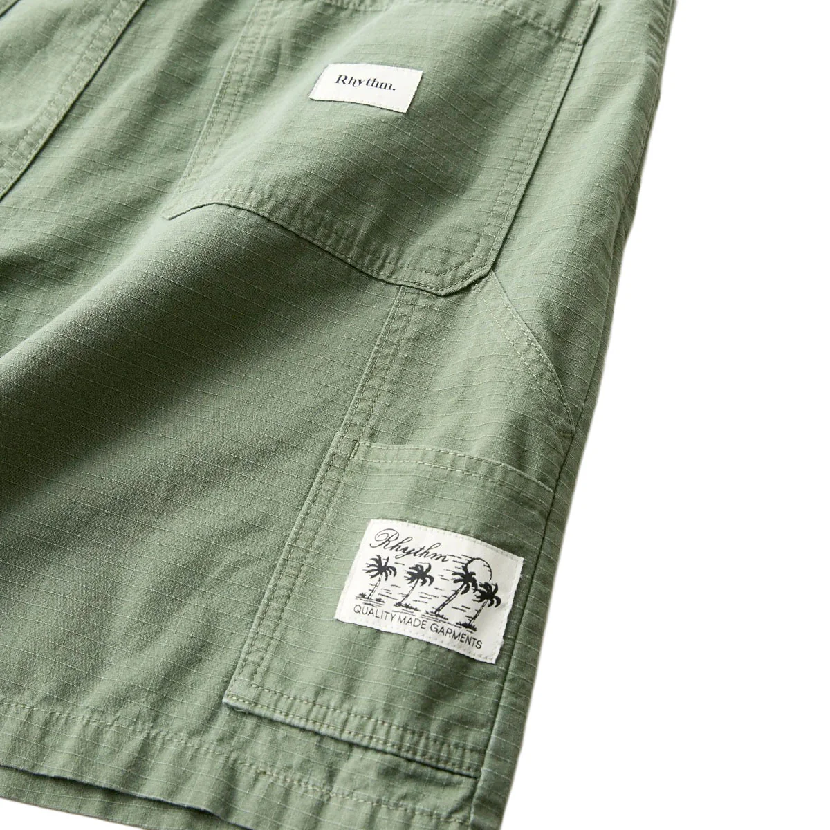 Rhythm Market Walk Shorts - Olive - Image 4