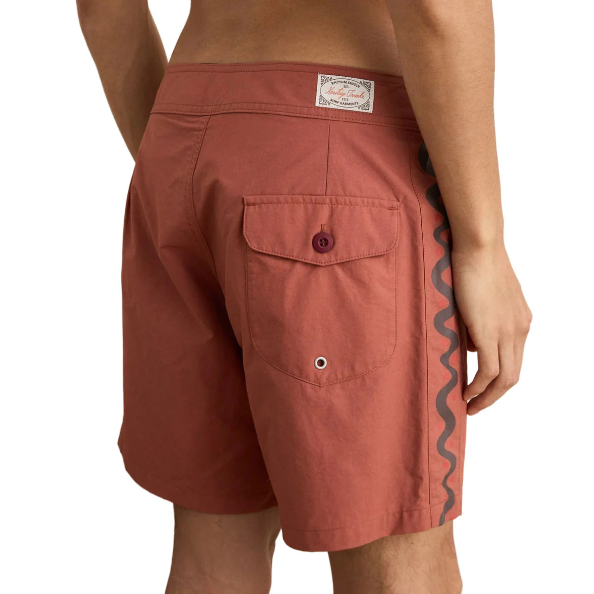Rhythm Snake Trials Boardshorts - Terracotta - Image 3