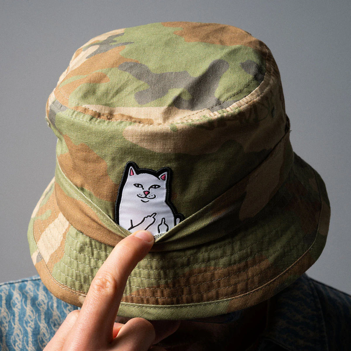 RIPNDIP Lord Nermal Bucket Hat - Camo - Image 5
