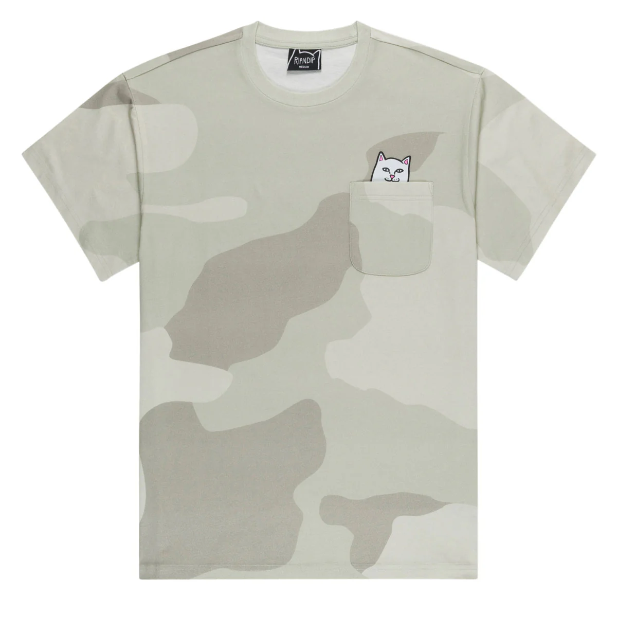 RIPNDIP Lord Nermal Pocket T-Shirt - Bone Graffiti Camo