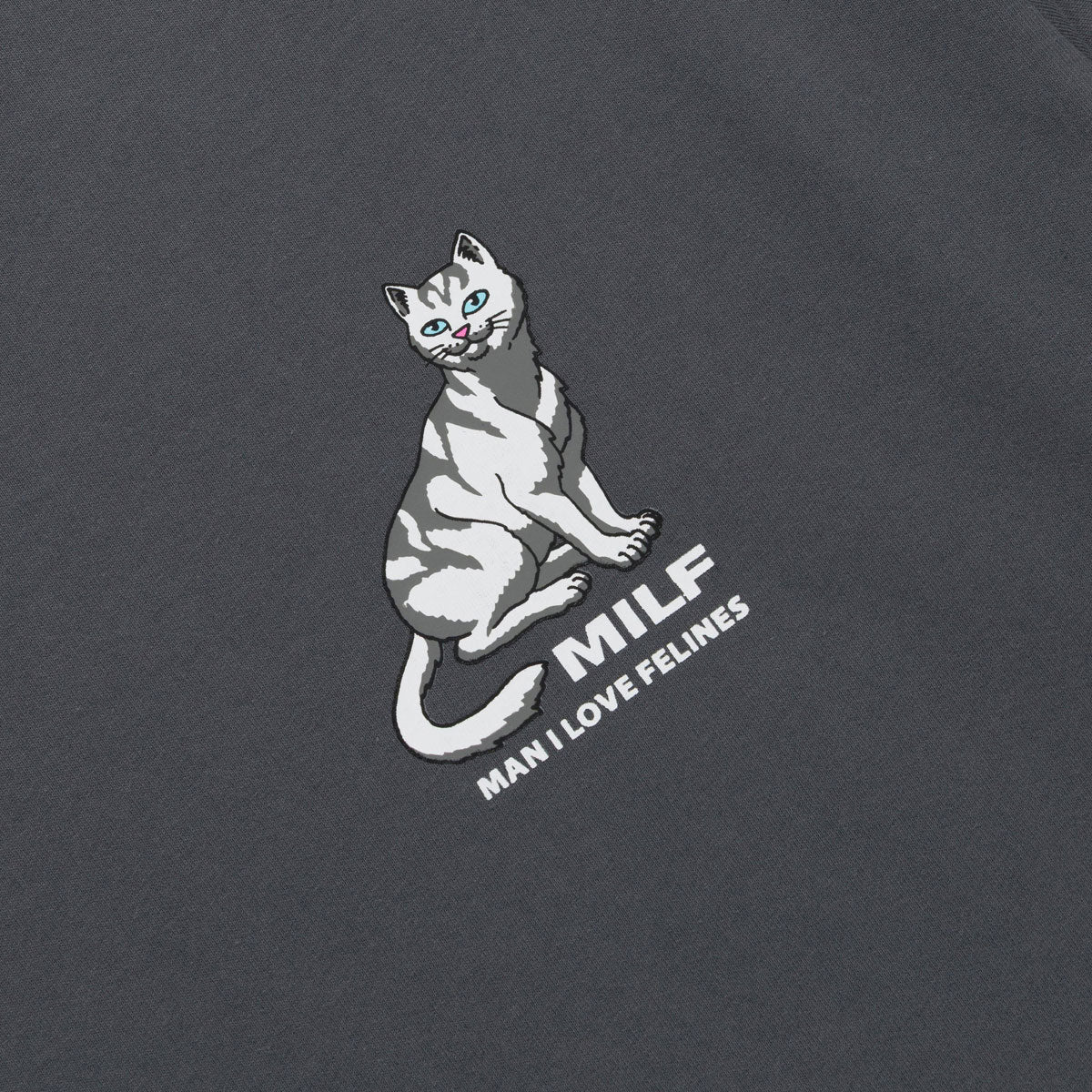 RIPNDIP Man I Love Felines T-Shirt - Charcoal II - Image 3