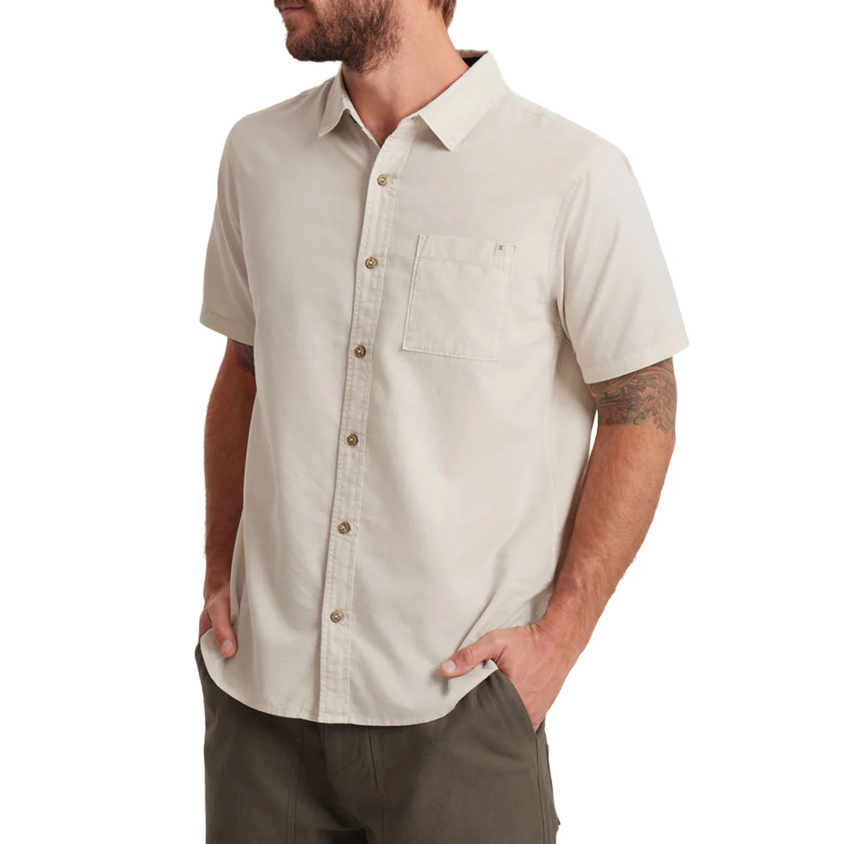 Roark Made To Fade Shirt - Washed Bone - Image 4