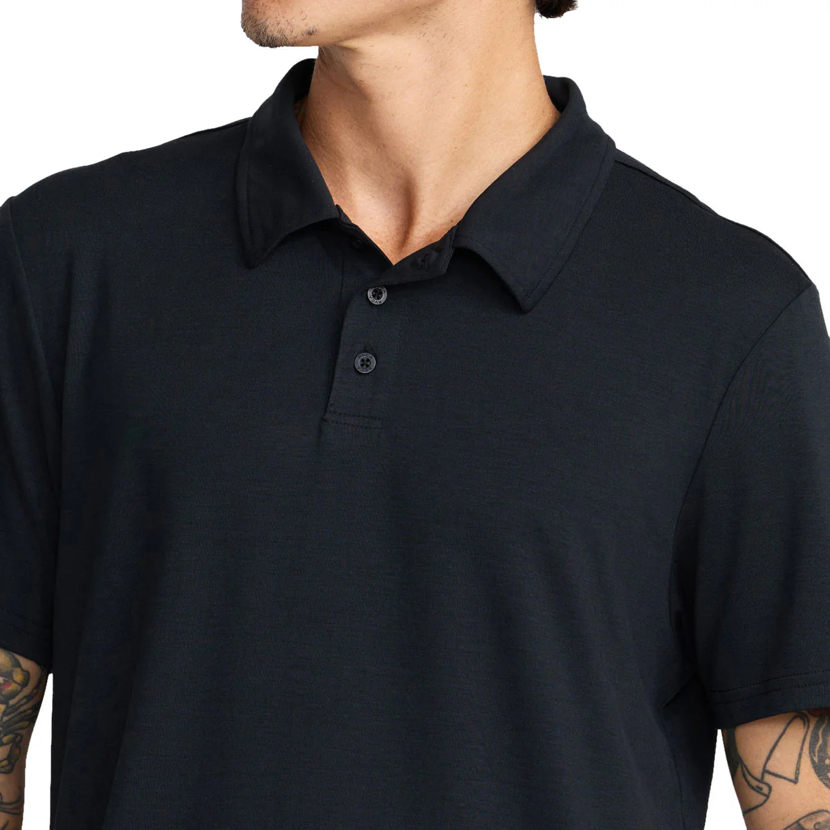 RVCA Balance Polo Shirt - Black - Image 3
