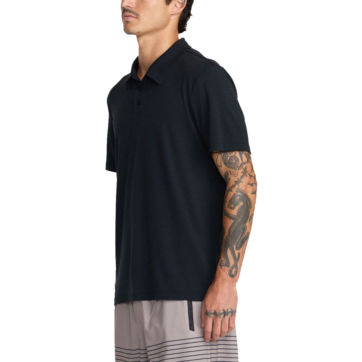 RVCA Balance Polo Shirt - Black - Image 4