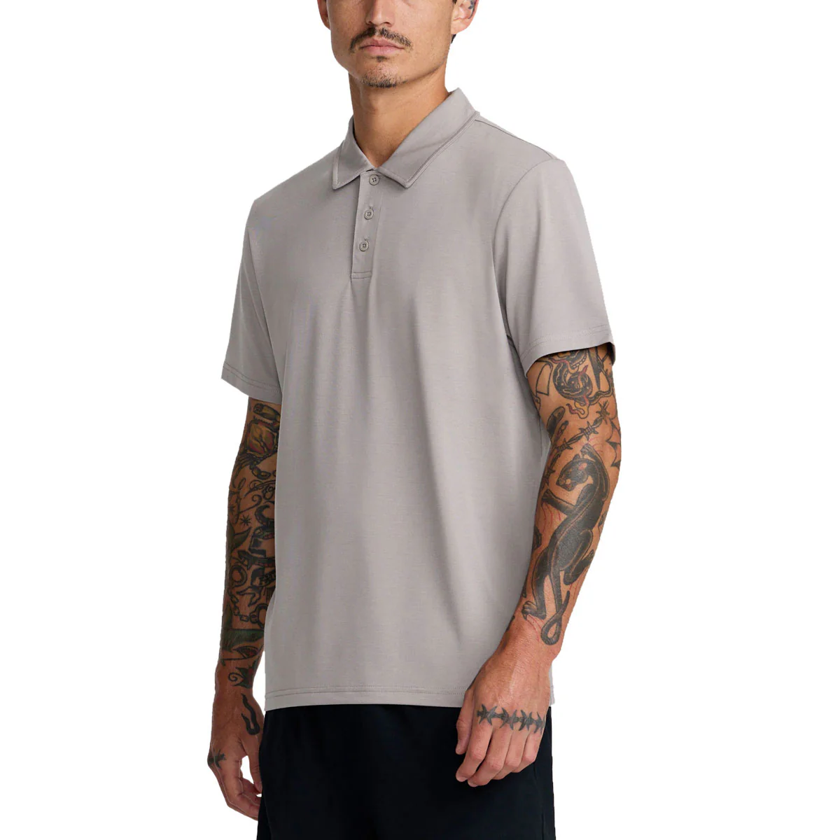 RVCA Balance Polo Shirt - Brown Stone - Image 4