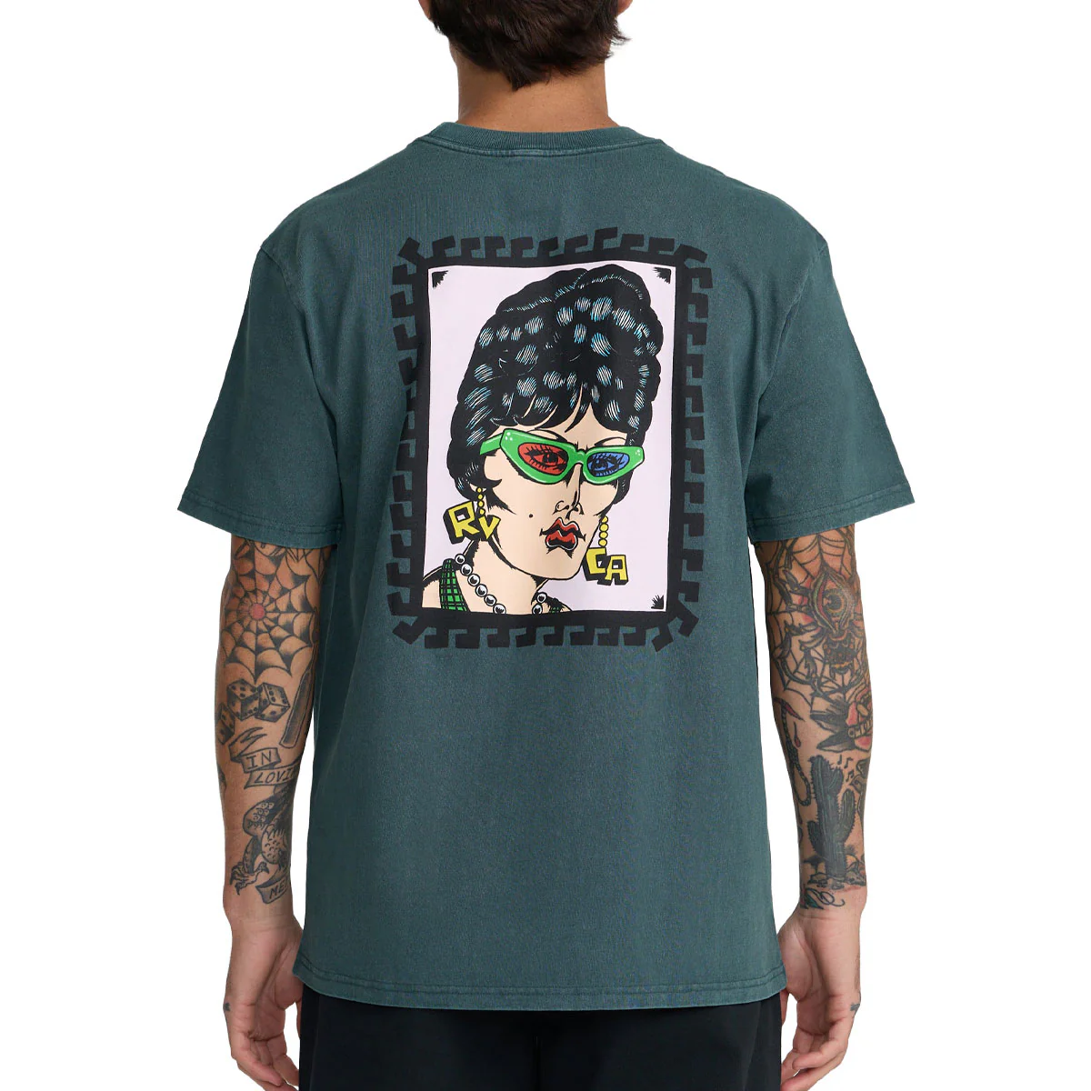 RVCA Barbra Bangles T-Shirt - Dusty Green - Image 4