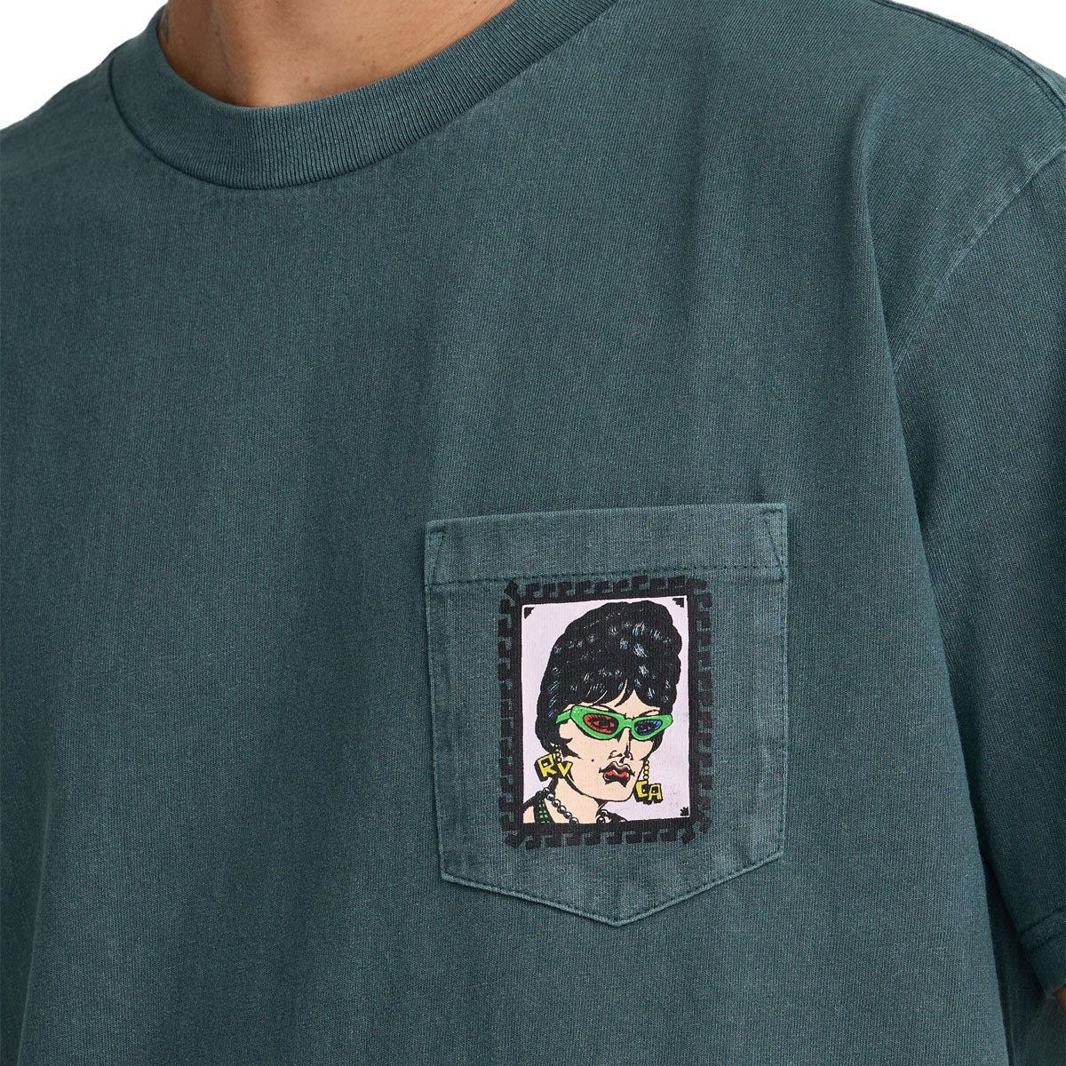 RVCA Barbra Bangles T-Shirt - Dusty Green - Image 5