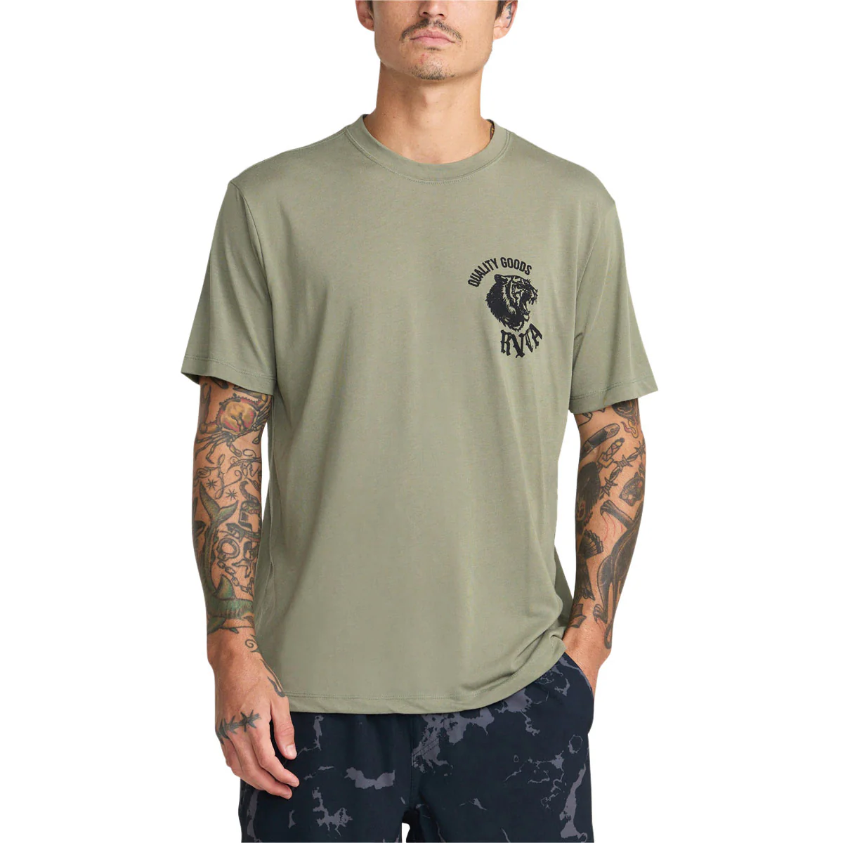 RVCA Big Cat T-Shirt - Army - Image 3