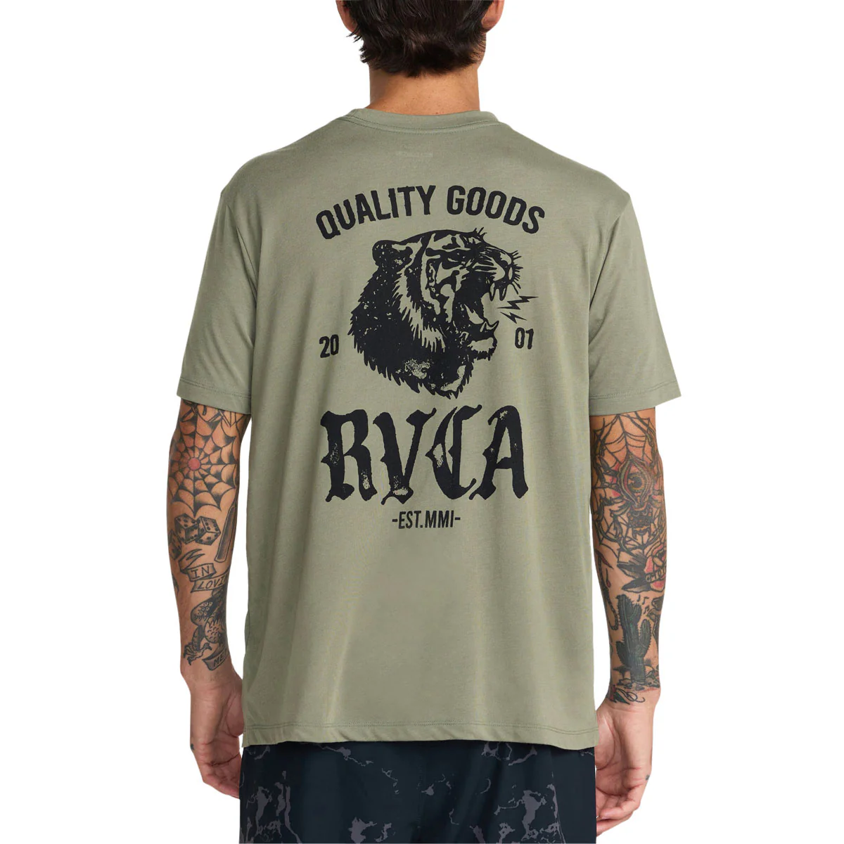 RVCA Big Cat T-Shirt - Army - Image 4