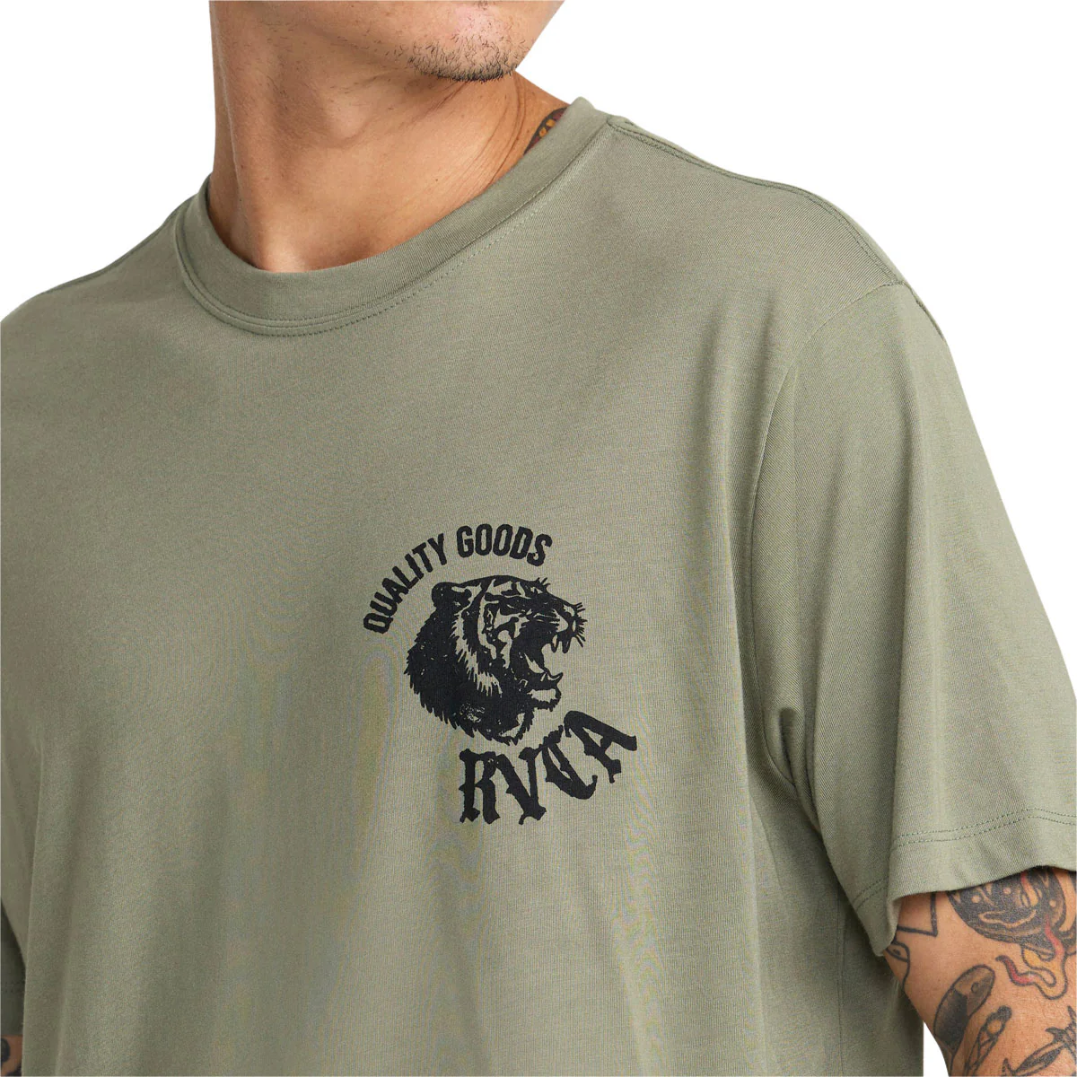RVCA Big Cat T-Shirt - Army - Image 5