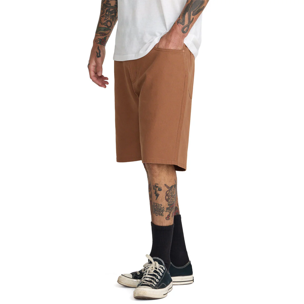 RVCA Dayshift 5 Pocket 21" Shorts - Rawhide - Image 3