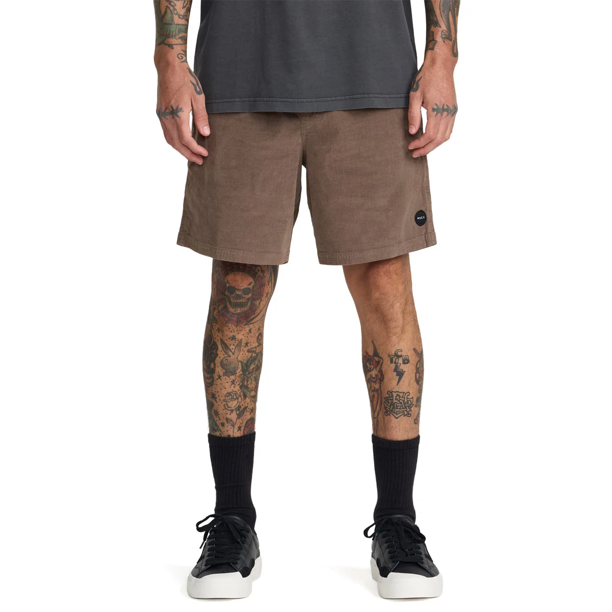 RVCA Escape Elastic Cord Shorts - Mushroom - Image 2