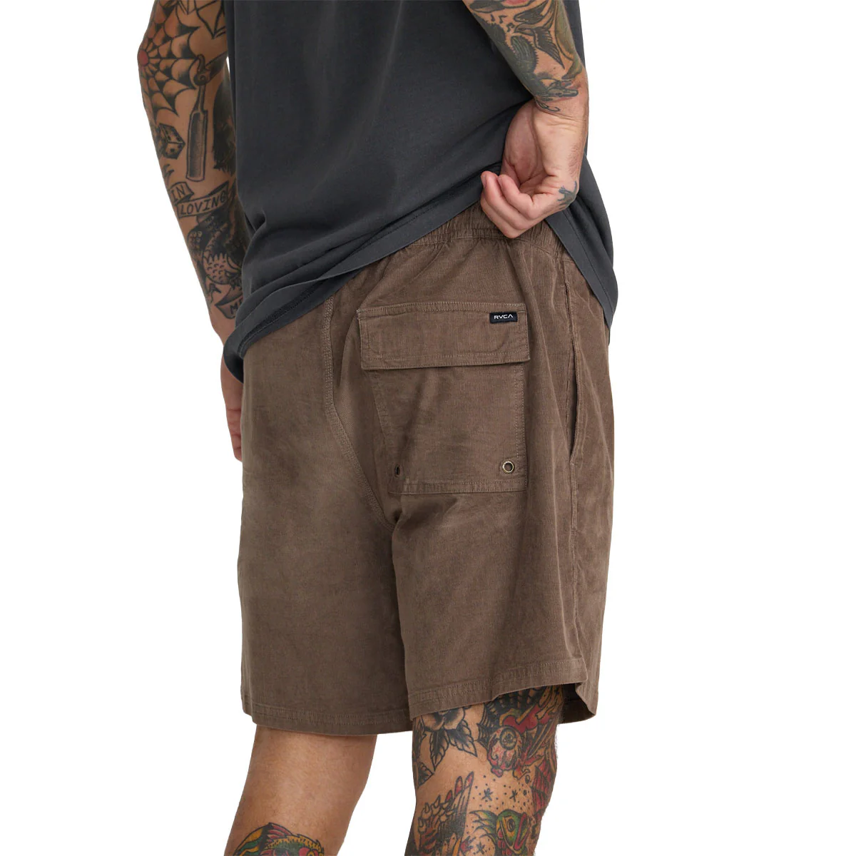RVCA Escape Elastic Cord Shorts - Mushroom - Image 5