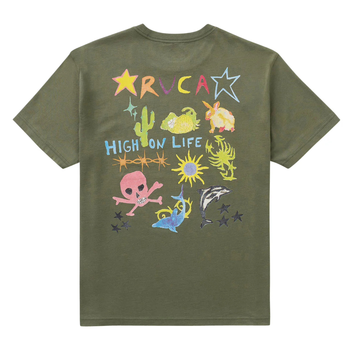 RVCA High On Life T-Shirt - Olive
