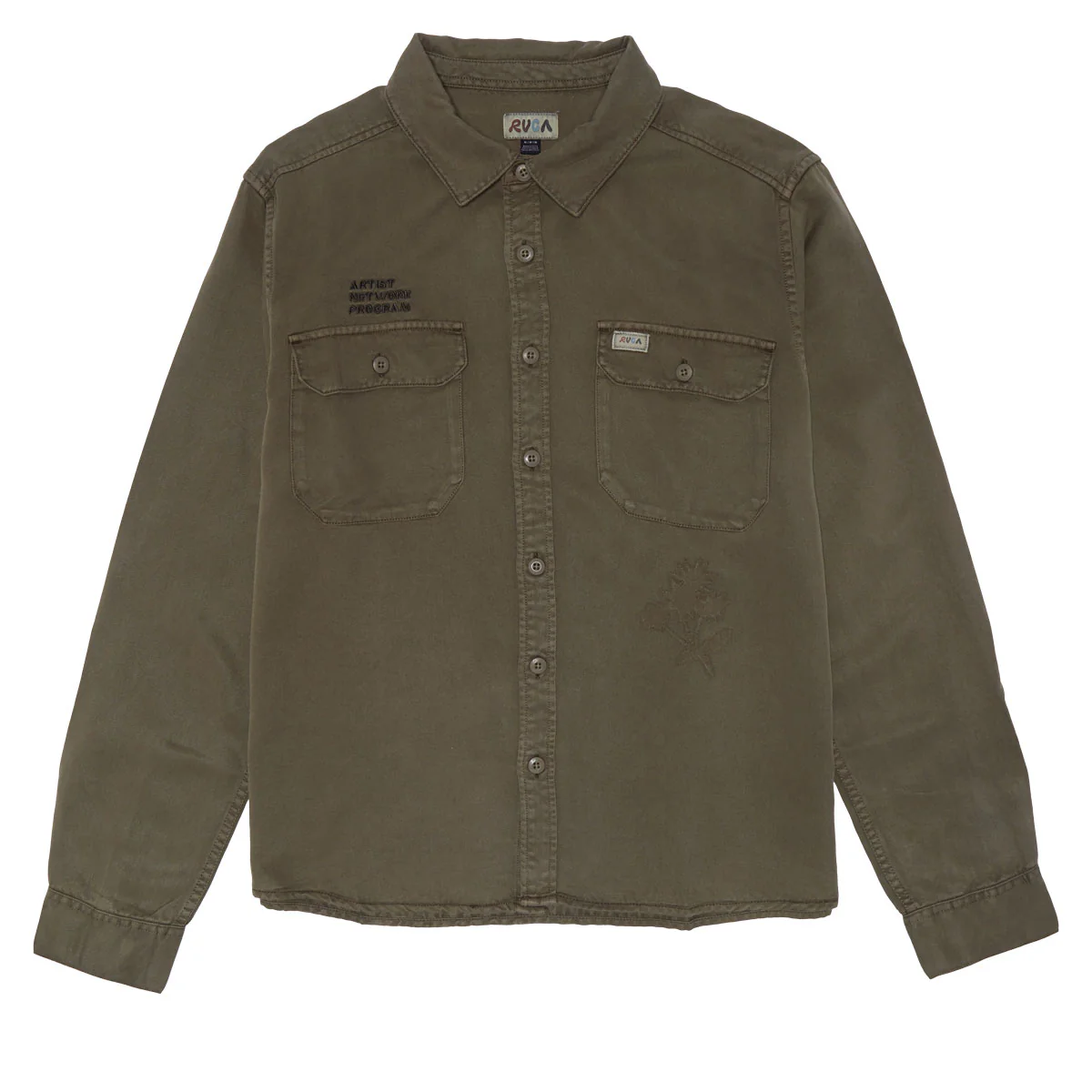 RVCA Mel G Moon Flower Long Sleeve Shirt - Mushroom