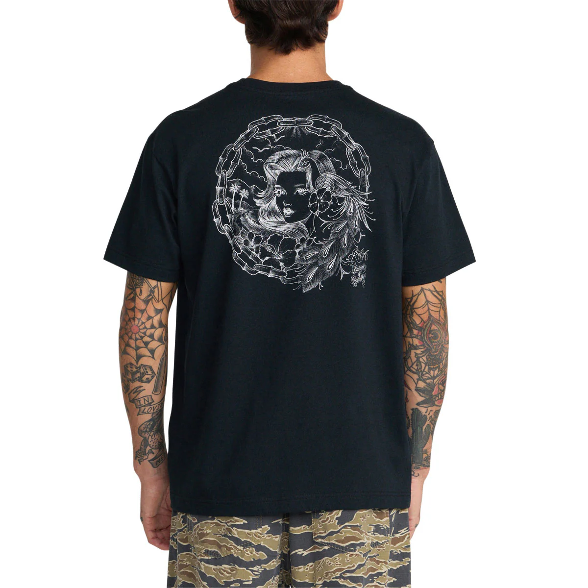 RVCA Paradise Queen T-Shirt - Black - Image 4