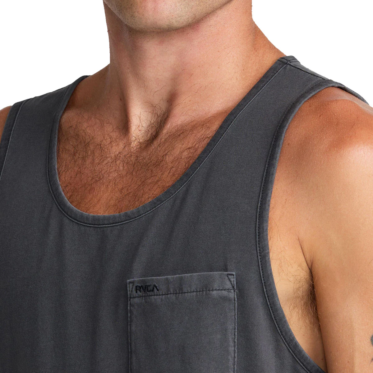 RVCA PTC 2 Pigment Tank Top - Pirate Black - Image 4