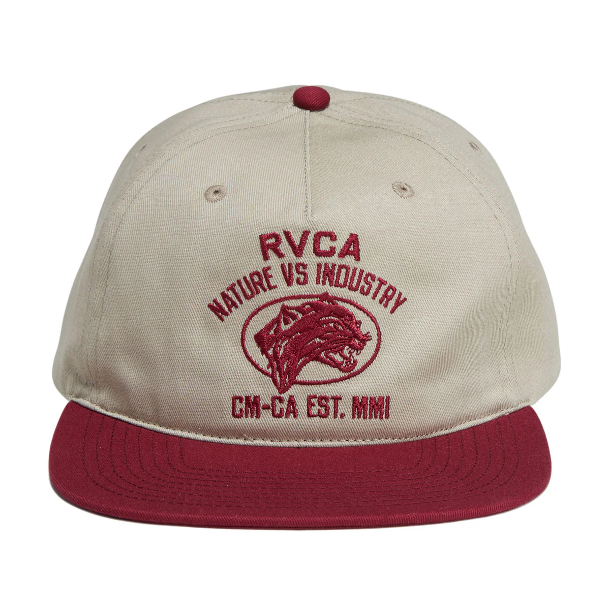 RVCA Sky Cat Snapback Hat - Slate Blue - Image 2