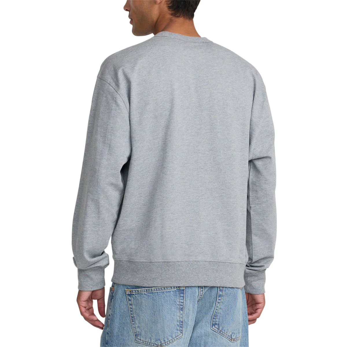 RVCA Sleepy Girl Pocket Crew Sweatshirt - Charcoal Heather - Image 2