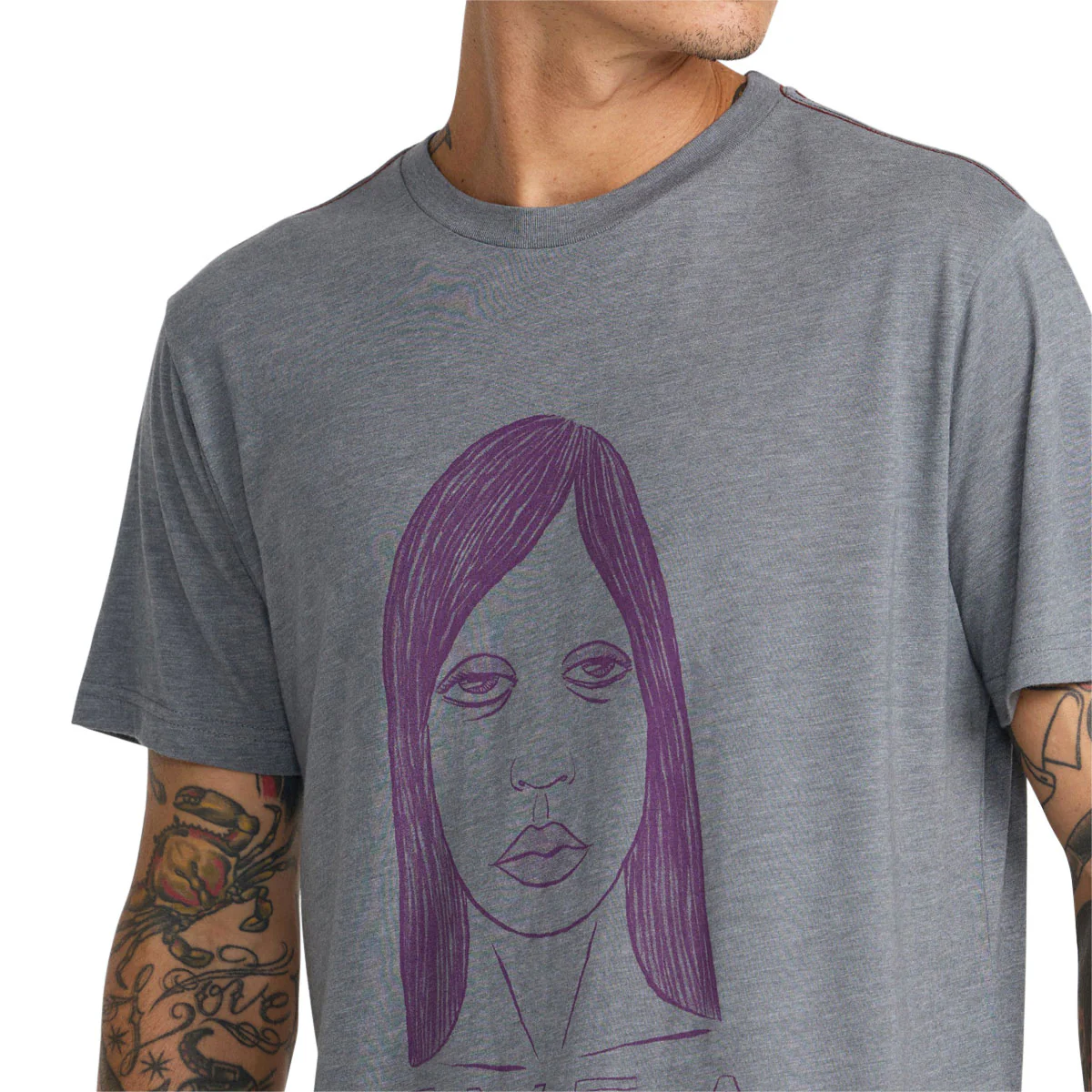 RVCA Sleepy Girl T-Shirt - Smoke - Image 5